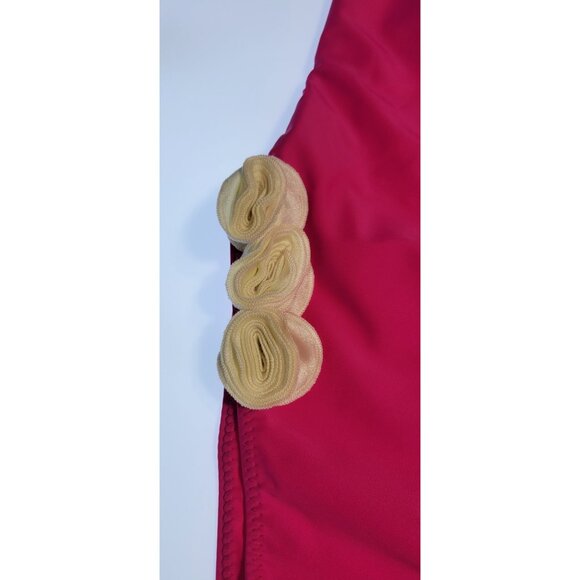 SAME LOS ANGELES One Piece Swimsuit Womens Fiusha Sz Small Flower in The Throat - Picture 2 of 11